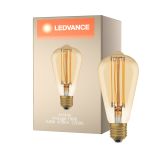 Ledvance Vintage 1906 LED E27 Edison Guld 5.8W 470lm - 822 Ekstra Varm Hvid | Dæmpbar - Erstatter 40W