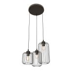 Emibig Pendel Lampe Vander Stål Sort | Egnet til 3x E27 - Max 15W