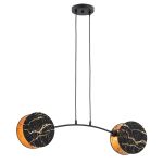 Emibig Pendel Lampe Motif Stål Sort | Egnet til 2x E27 - Max 15W