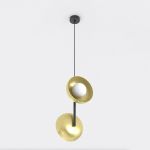 Emibig Pendel Lampe Vanila Stål Guld | Egnet til 2x G9 - Max 8W
