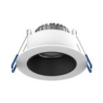 Noxion LED Spot Ares Dyb Hvid 6W 540lm 927-940 3CCT - med Indre Ring Sort | Udsnit 68mm