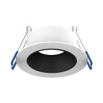 Noxion LED Spot Ares Dyb ring Hvid - med Indre Ring Sort | Udsnit 68mm - incl. GU10 Fitting