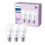 Fordelspakke 3x Philips Pære LED E27 Pære Matt 13W 1521lm - 840 Kold Hvid