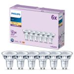 Fordelspakke 6x Philips LED Spot GU10 PAR16 4W 255lm 36D - 827 Ekstra Varm Hvid