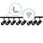 Bright Choice Komplet sæt 1-Fase Rail L 2 x 2 Meter Sort | incl. 8x Spot + GU10 2700K 3W Dæmpbar + Endedæksel, Strømstik og L -Forbindelsesstykke