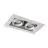 Noxion Forsænket Spot Kantfri Pro 2x MR16 Vipbar Hvid | Udsnit 181x97mm - GU10 sokkel