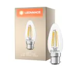 Ledvance Classic LED B22 Kerte Filament Klar 3.4W 470lm - 827 Ekstra Varm Hvid | Erstatter 40W