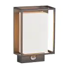Nordlux Nestor Vægbelysning Aluminium Sort 8W 550lm - 827 Ekstra Varm Hvid | IP44 - Bevægelses- og Lyssensor