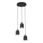 Emibig Pendel Lampe Target Stål Sort | Egnet til 3x E27 - Max 15W
