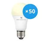 Fordelspakke 50x WiZ Smart LED E27 Pære Matt 9W 806lm - 827 Ekstra Varm Hvid | Dæmpbar - Erstatter 60W