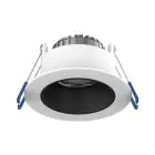 Noxion LED Spot Ares Dyb Hvid 6W 540lm 927-940 3CCT - med Indre Ring Sort | Udsnit 68mm