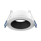 Noxion LED Spot Ares Dyb ring Hvid - med Indre Ring Sort | Udsnit 68mm - incl. GU10 Fitting
