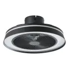 Eglo Loftventilator Vallonia 1 ABS Matt Sort 31.7W 3200lm - 827-865 Justerbar Hvid + RGB | Dæmpbar